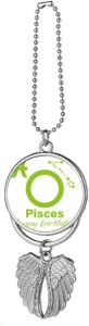 Constellation Fate Birthday Celebration Pisces Silver Wing Car Pendant Decoration - Pisces Car Accessories for men