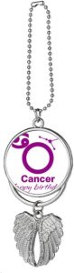 Constellation Fate Birthday Celebration Cancer Silver Wing Car Pendant Decoration - Cancer Car Accessories for men