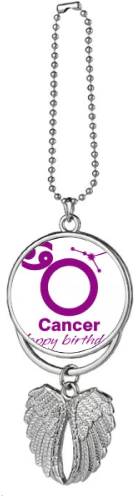 Constellation Fate Birthday Celebration Cancer Silver Wing Car Pendant Decoration - Cancer Car Accessories for men