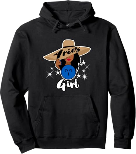 Aries Sign Girl Queen Happy Birthday March April Pullover Hoodie - Aries Hoodie for men