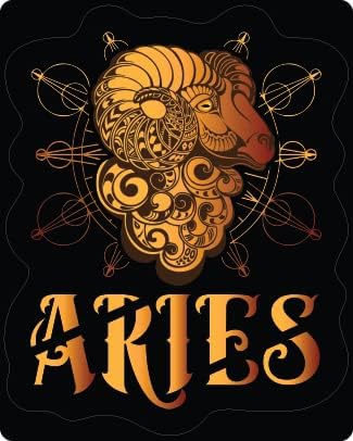 Aries | Zodiak Sign |Great Gift Idea|Decal Sticker|2 Pack|5 Inch Stickers|S10606 - Aries Sticker for men
