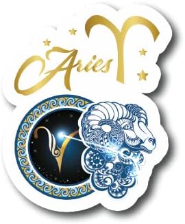 Aries | Zodiak Sign |Great Gift Idea|Decal Sticker|2 Pack|5 Inch Stickers|ST10596 - Aries Sticker for men