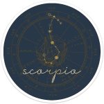 Scorpio Constellation Vinyl Sticker Auto Car Truck Wall Laptop | Sticker | 4" Wide - Scorpio Sticker for men