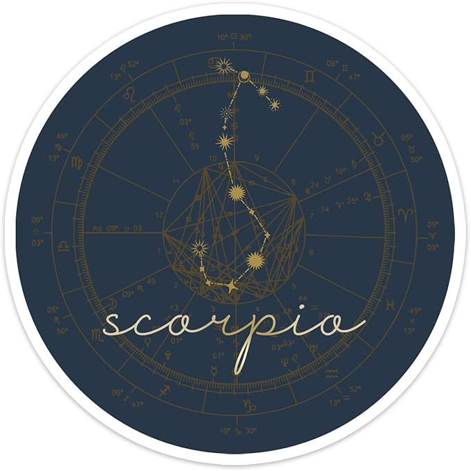 Scorpio Constellation Vinyl Sticker Auto Car Truck Wall Laptop | Sticker | 4" Wide - Scorpio Sticker for men