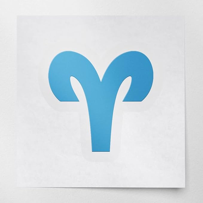 Decal Stickers of Odiac Signs Aries Icon Symbol (Azure Blue) (Set of 2) Premium Waterproof Vinyl Decal Stickers for Laptop Phone Accessory Helmet Car Window Mug Tuber Cup Door -ANDstic017782BE040522 - Aries Mug for men