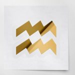 Decal Stickers of Odiac Signs Aquarius Icon Symbol (Metallic Gold) (Set of 2) Premium Waterproof Vinyl Decal Stickers for Laptop Phone Accessory Helmet Car Window Mug Tuber Cup ANDstic017770GO040522 - Aquarius Mug for men