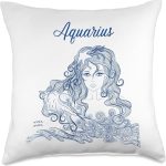 Aquarius Throw Pillow - Aquarius Pillow for men