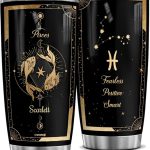wowcugi Personalized Tumbler Zodiac Pisces Sign Astrology Tumbler Stainless Steel 20 Oz Insulated Travel Coffee Cup March Birthday Present Constellation Gifts for Women Men Best Friends Family - Pisces for men