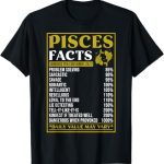 Pisces Zodiac Facts Design - Pisces T-Shirt for men
