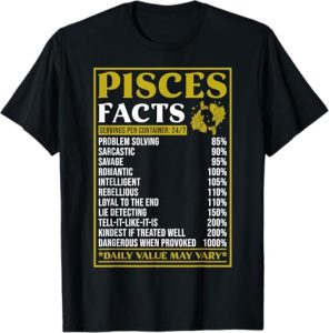 Pisces Zodiac Facts Design - Pisces T-Shirt for men