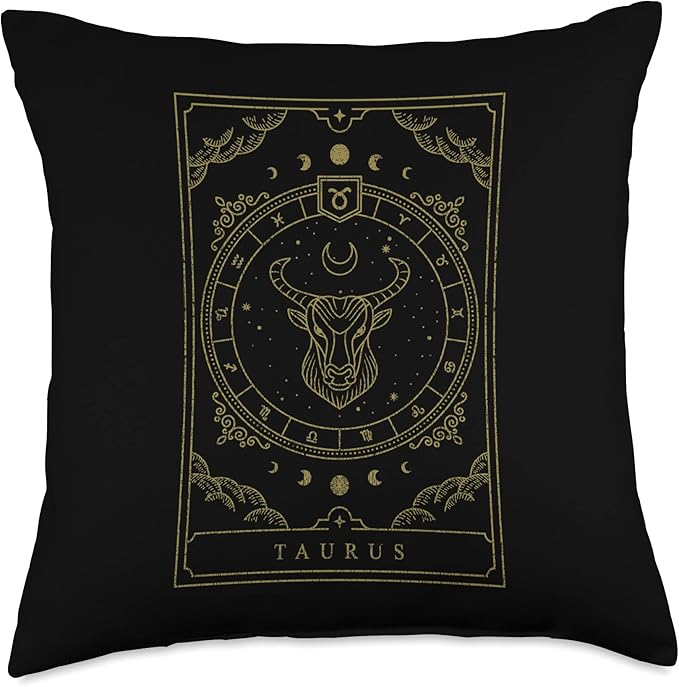 Taurus Birthday Zodiac Sign Astrology Taurus Throw Pillow - Taurus Pillow for men