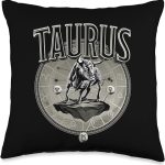 Taurus Present Men Zodiac Sign Taurus Throw Pillow - Taurus Pillow for men