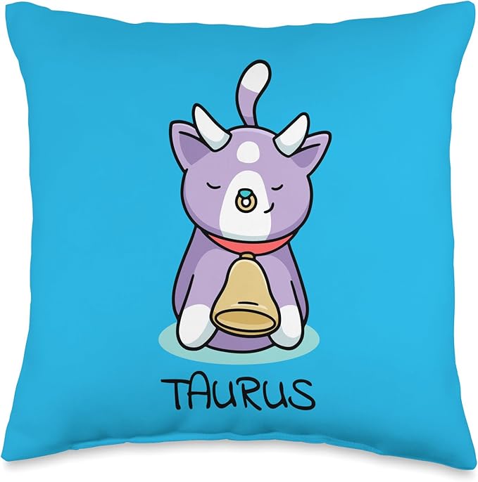 April Birthday May Zodiac Sign Taurus Throw Pillow - Taurus Pillow for men