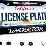 Breast Cancer Awareness Warrior License Plate Frame Pink Ribbon for Car Decorative Parts Stainless Steel License Plate for Standard Us Canada License Plate Holder 12x6 Inch - Cancer Car Accessories for men