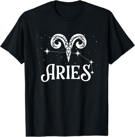 Aries Zodiac Sign Astrology Symbol Horoscope T-Shirt - Aries T-Shirt for men