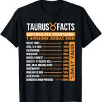 Taurus Facts - Zodiac Sign Astrology Symbol Horoscope T-Shirt - Taurus for men
