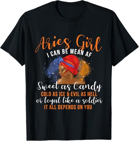 Aries Girl - Astrology Zodiac Sign Horoscope T-Shirt - Aries T-Shirt for men