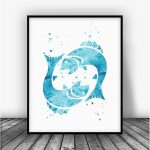 Pisces Young Premium Poster Wall Art - Professional Artwork Print - Hanging Decor For Room - Great Gift Idea (8x10) - Pisces Canvas for men