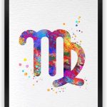 Dignovel Studios 11X14 Unframed Zodiac Sign Symbol Virgo Astrological Signs Astrology Abstract Love Motivational Kind Smart Watercolor Art Print Poster Home Office Wall Décor DN690 - Virgo Poster for men
