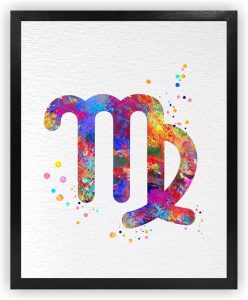 Dignovel Studios 11X14 Unframed Zodiac Sign Symbol Virgo Astrological Signs Astrology Abstract Love Motivational Kind Smart Watercolor Art Print Poster Home Office Wall Décor DN690 - Virgo Poster for men