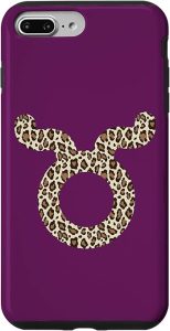 iPhone 7 Plus/8 Plus Taurus Zodiac Sign Leopard Case - Taurus Phone Case for men