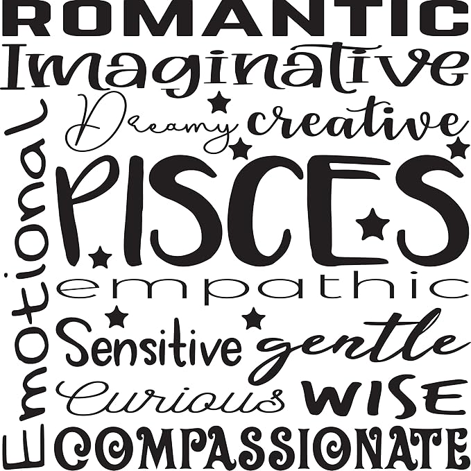 Zodiac Signs Iron on transfers Decal Patches Vinyl for t Shirts Fabric Clothing (Pisces) - Pisces for men