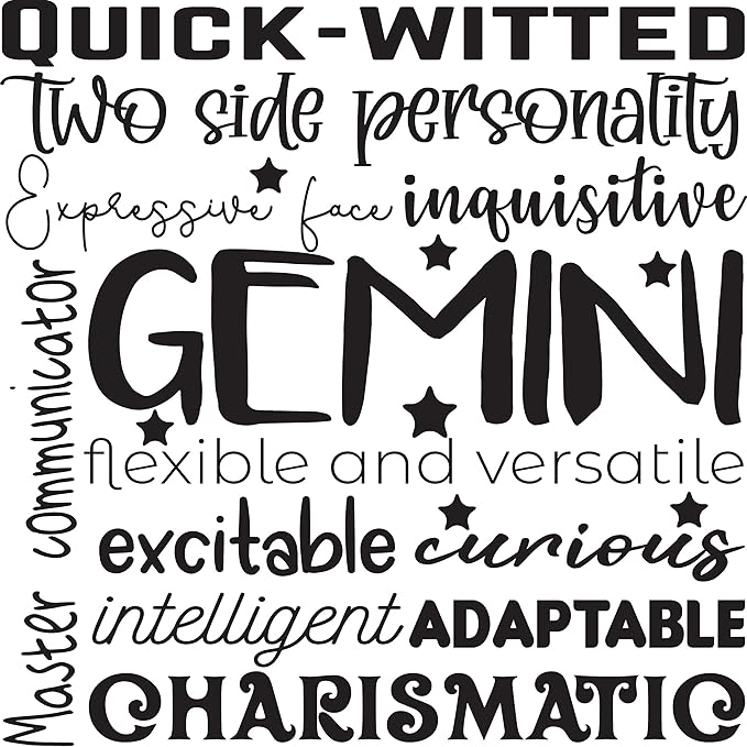 Zodiac Signs Iron on transfers Decal Patches Vinyl for t Shirts Fabric Clothing (Gemini) - Gemini Blanket for men