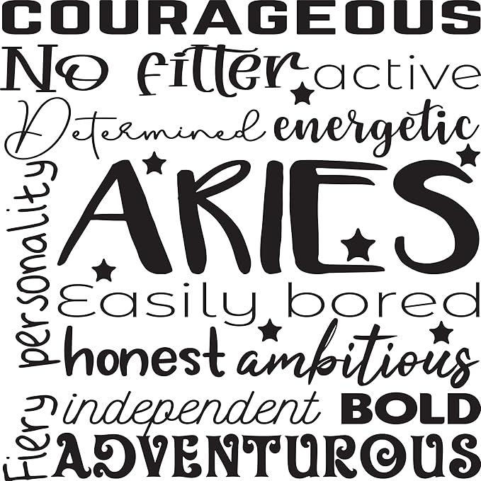 Zodiac Signs Iron on transfers Decal Patches Vinyl for t Shirts Fabric Clothing (Aries) - Aries Blanket for men