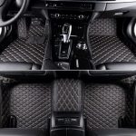 Custom Car Floor Mats for 99.99% Sedan SUV Sports Car Men Women Protection Full Coverage Pads Anti-Slip Leather Floor Lining All Weather Car Floor Mats (Black Gold) - Virgo Car Floor Mat for men