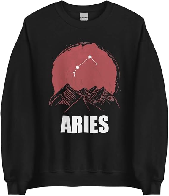 Aries Astrology Zodiac Star Sign Camping Birthday Sweatshirt - Aries Sweatshirt for men