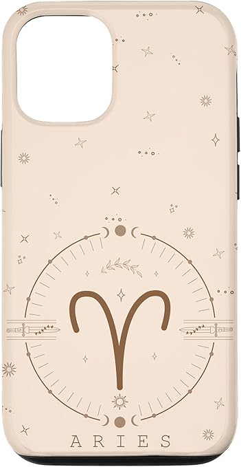 iPhone 12/12 Pro Astrological Stars Celestial Zodiac Sign Aesthetic Aries Case - Aries Phone Case for men