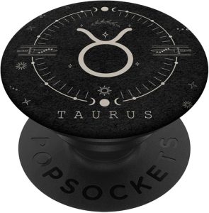 Aesthetic Taurus Zodiac Sign Astrological Stars Celestial PopSockets Adhesive PopGrip - Taurus for men