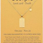14k Gold Plated Zodiac Sign with Tarot Card Pendant Necklace Birthday Gift for Women - Scorpio Products for men