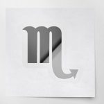 Decal Stickers Of Odiac Signs Scorpio Icon Symbol (Metallic Silver) Premium Waterproof Vinyl Decal Stickers For Laptop Phone Accessory Helmet Car Window Mug Tuber Cup Door Wall Decora USCSKUS018351SI - Scorpio Sticker for men