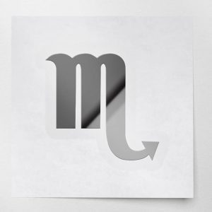 Decal Stickers Of Odiac Signs Scorpio Icon Symbol (Metallic Silver) Premium Waterproof Vinyl Decal Stickers For Laptop Phone Accessory Helmet Car Window Mug Tuber Cup Door Wall Decora USCSKUS018351SI - Scorpio Sticker for men