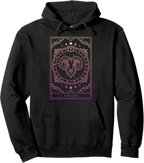 Aries Birthday Present Women Girl Zodiac Sign Aries Pullover Hoodie - Aries Hoodie for men