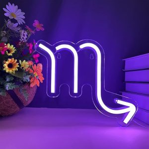 The Zodiac Horoscope Neon Sign, Scorpio LED Neon Signs for Wall Decor, Astrology Zodiac Horoscope Neon Lights Beautiful Spiritual, Birthday Party, Home Kids Room Decor (Scorpio) - Scorpio Canvas for men