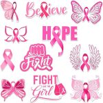 12 Pcs Pink Ribbon Shaped Awareness Car Magnet Breast Cancer Awareness Fight Magnets Stickers Decal Set Refrigerator Butterfly Ribbon Hope Magnets for Garage Door Refrigerator Car Decor - Cancer Car Accessories for men