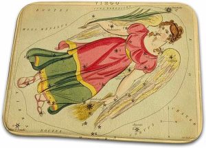 3dRose Print of Vintage Virgo Astrological Sign - Bathroom Bath Rug Mats (rug-205088-1) - Virgo Car Floor Mat for men