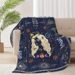 ARAHANT Virgo Constellation Astrology Blanket, Good Gift for Girl and Boy, Medium 60" x 50" for Teen, Lightweight Flannel Soft and Comfortable - Virgo Blanket for men