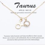 14k Gold Plated Zodiac Birthstone Crystal Pendant Necklace, Horoscope Sign Charm Necklace for Women Birthday Gift - Taurus for men