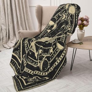 Aquarius Zodiac Blanket, Aquarius Zodiac Gifts for Women Moon Constellation Astrology Decor Witchy Gothic Soft Blanket 60"X50" - Aquarius Pillow for men