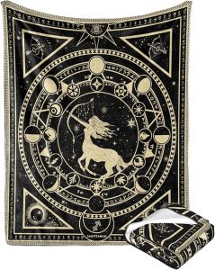 Sagittarius Zodiac Blanket, Sagittarius Zodiac Gifts for Women Moon Constellation Witchy Astrology Throw Blanket 60"X50" - Sagittarius Home Decor for men