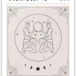 Abstract Gemini Zodiac Wall Art Canvas, Tarot Gemini Signs Gift Canvas, Gemini Spiritual Wall Art Canvas, Zodiac Mythical Print Canvas - Gemini Canvas for men