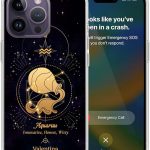 Custom Zodiac Aquarius Sign Astrology Horoscope Phone Case Compatible with Series 17 16 15 14 13 12 11 XR X XS 8 7 Plus Mini Pro Max Customized Cases Cover Birthday - Aquarius Phone Case for men