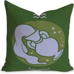 16x16in Zodiac Constellations Astrology Throw Pillow Cushion Aquarius Throw Pillow Cover Aquarius Zodiac Nursery Decor Modern Velvet Pillow Case with Zippe for Office Car Chair Sofa - Aquarius Pillow for men