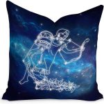 Aquarius Constellation Throw Pillow 18x18in Aquarius Throw Pillow Cushion Nursery Decor Modern Zodiac Symbols Horoscope Velvet Pillow Cases with Zippe for Living Room Bedroom Birthday Gift - Aquarius Pillow for men