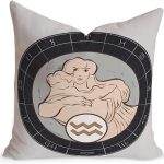 18x18in Zodiac Constellation Gift Cushion Cover Aquarius Throw Pillow Cover Aquarius Zodiac Home Decor Velvet Euro Sham Pillow with Zippe for Living Room Bedroom Birthday Gift to Astronomy Lover - Aquarius Pillow for men