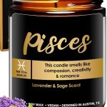 Pisces Candle Zodiac, Thoughtful Astrology Gifts for Women & Men, Unique Pisces Birthday & Zodiac Sign Gifts for Astrology Lovers, Best Gift for Birthday, Christmas, Special Occasions, Gift Ready - Pisces Canvas for men