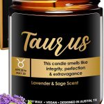 Taurus Zodiac Candle, Unique April Birthday Gifts for Women, Ideal Astrology Gifts for Taurus Lovers, Zodiac Gift for Women & Men, Best Presents for Birthday, Christmas, Special Occasions, Gift Ready - Taurus Products for men